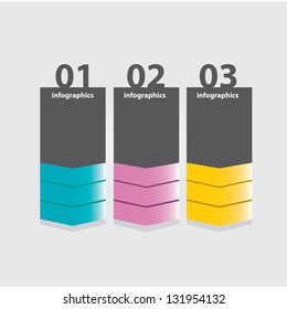 Modern Design template / can be used for infographics / numbered banners / horizontal cutout lines / graphic or website layout vector