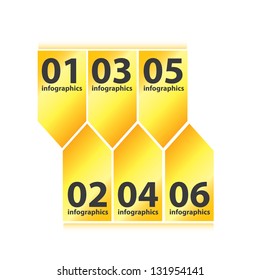 Modern Design template / can be used for infographics / numbered banners / horizontal cutout lines / graphic or website layout vector