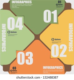 Modern Design template / can be used for infographics / numbered banners /  graphic or website layout vector