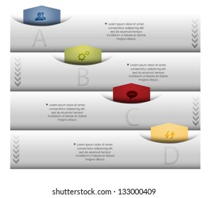 Modern Design template / can be used for infographics / Numbered banners / Vector EPS10.
