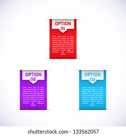 Modern Design template / can be used for infographics / numbered banners / horizontal cutout lines / graphic or website layout vector