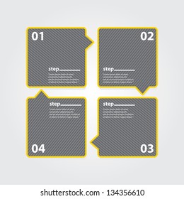 Modern Design template / can be used for infographics / numbered banners / horizontal cutout lines / graphic or website layout vector