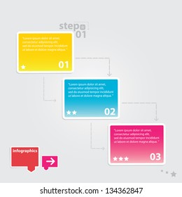 Modern Design template / can be used for infographics / numbered banners / horizontal cutout lines / graphic or website layout vector