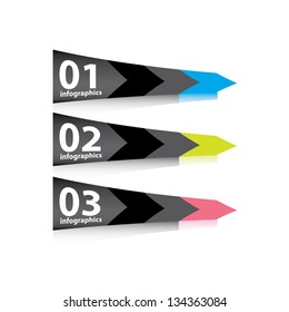Modern Design template / can be used for infographics / numbered banners / horizontal cutout lines / graphic or website layout vector