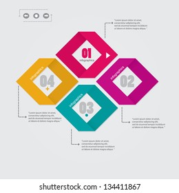 Modern Design template / can be used for infographics / numbered banners / graphic or website layout vector