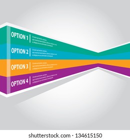 Modern Design template / can be used for infographics / numbered banners / horizontal cutout lines / graphic or website layout vector