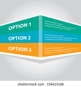 Modern Design template / can be used for infographics / numbered banners / horizontal cutout lines / graphic or website layout vector