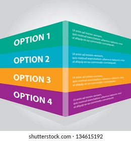 Modern Design template / can be used for infographics / numbered banners / horizontal cutout lines / graphic or website layout vector