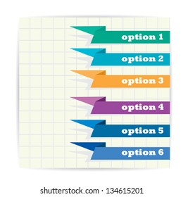Modern Design template / can be used for infographics / numbered banners / horizontal cutout lines / graphic or website layout vector