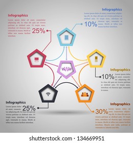 Plantilla de diseño moderno ( se puede utilizar para infografías )