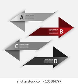 Plantilla de diseño moderno / puede utilizarse para infografías / banners numerados / líneas de corte horizontal / gráfico o diseño de sitio web vectorial