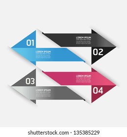 Modern Design template / can be used for infographics / numbered banners / horizontal cutout lines / graphic or website layout vector