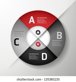 Modern Design template / can be used for infographics / numbered banners / horizontal cutout lines / graphic or website layout vector