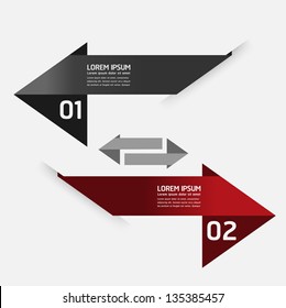 Modern Design template / can be used for infographics / numbered banners / horizontal cutout lines / graphic or website layout vector