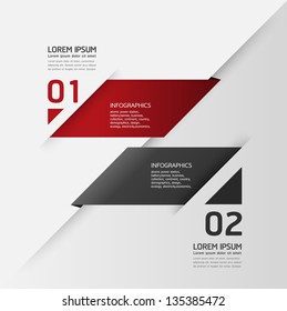 Modern Design template / can be used for infographics / numbered banners / horizontal cutout lines / graphic or website layout vector