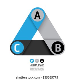 Modern Design template / can be used for infographics / numbered banners / horizontal cutout lines / graphic or website layout vector