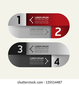 Modern Design template / can be used for infographics / numbered banners / horizontal cutout lines / graphic or website layout vector