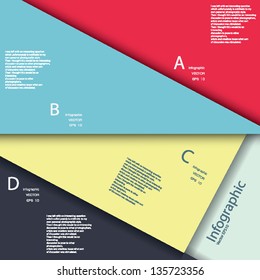 Modern Design template / can be used for infographics / numbered banners / horizontal cutout lines / graphic or website layout vector in EPS 10 format.