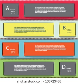 Modern Design template / can be used for infographics / numbered banners / horizontal cutout lines / graphic or website layout vector in EPS 10 format.