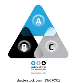Modern Design template / can be used for infographics / numbered banners / horizontal cutout lines / graphic or website layout vector