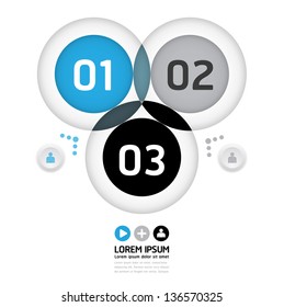 Modern Design template / can be used for infographics / numbered banners / horizontal cutout lines / graphic or website layout vector