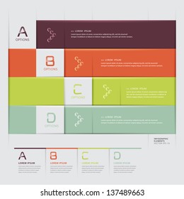 Modern Design template / can be used for infographics / numbered banners / horizontal cutout lines / graphic or website layout vector