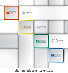 Modern Design template / can be used for infographics / numbered banners