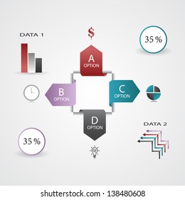 Modern Design template / can be used for infographics / numbered banners