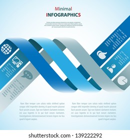 Modern Design template / can be used for infographics / numbered banners / horizontal cutout lines / graphic or website layout vector/Horizontal