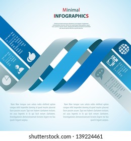 Modern Design template / can be used for infographics / numbered banners / horizontal cutout lines / graphic or website layout vector/Horizontal