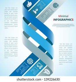 Modern Design template / can be used for infographics / numbered banners / horizontal cutout lines / graphic or website layout vector