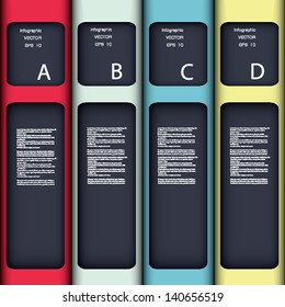 Modern Design template / can be used for infographics / numbered banners / horizontal cutout lines / graphic or website layout vector in EPS 10 format.