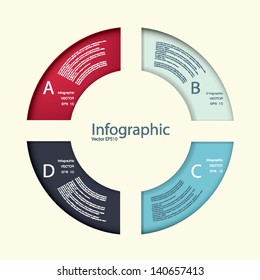 Modern Design template / can be used for infographics / numbered banners / horizontal cutout lines / graphic or website layout vector in EPS 10 format.