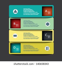 Modern Design template / can be used for infographics / numbered banners / horizontal cutout lines / graphic or website layout vector in EPS 10 format.