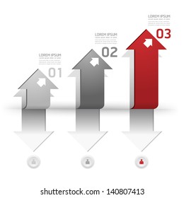Modern Design template / can be used for infographics / numbered banners / horizontal cutout lines / graphic or website layout vector