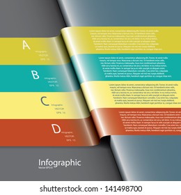 Modern Design template / can be used for infographics / numbered banners / horizontal cutout lines / graphic or website layout vector in EPS 10 format.