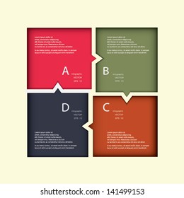 Modern Design template / can be used for infographics / numbered banners / horizontal cutout lines / graphic or website layout vector in EPS 10 format.