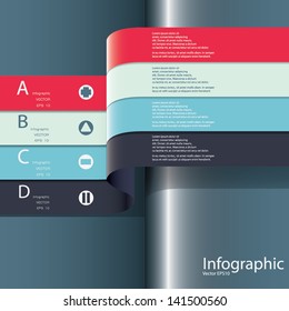 Modern Design template / can be used for infographics / numbered banners / horizontal cutout lines / graphic or website layout vector in EPS 10 format.