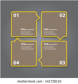 Modern Design template / can be used for infographics / numbered banners / horizontal cutout lines / graphic or website layout vector