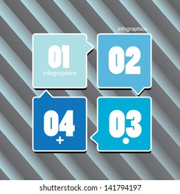 Modern Design template / can be used for infographics / numbered banners / horizontal cutout lines / graphic or website layout vector