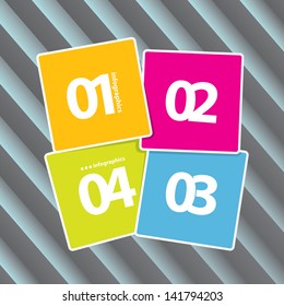 Modern Design template / can be used for infographics / numbered banners / horizontal cutout lines / graphic or website layout vector