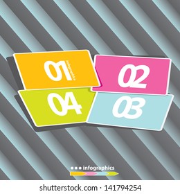 Modern Design template / can be used for infographics / numbered banners / horizontal cutout lines / graphic or website layout vector