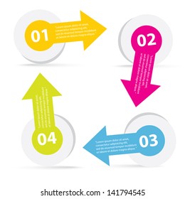 Modern Design template / can be used for infographics / numbered banners / graphic or website layout vector