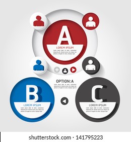 Modern Design template / can be used for infographics / numbered banners / horizontal cutout lines / graphic or website layout vector