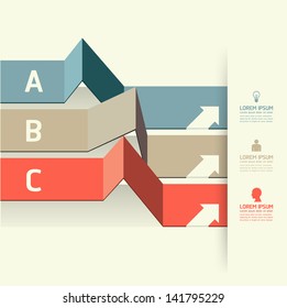 Modern Design template / can be used for infographics / numbered banners / horizontal cutout lines / graphic or website layout vector