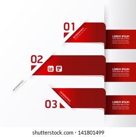 Modern Design template / can be used for infographics / numbered banners / horizontal cutout lines / graphic or website layout vector