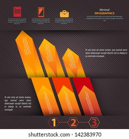 Modern Design template / can be used for infographics / numbered banners / horizontal cutout lines / graphic or website layout vector