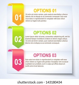 Modern Design template / can be used for infographics / numbered banners / horizontal cutout lines / graphic or website layout vector