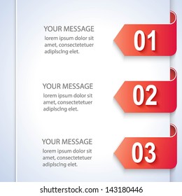 Modern Design template / can be used for infographics / numbered banners / horizontal cutout lines / graphic or website layout vector