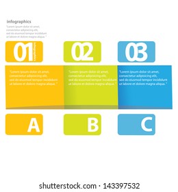 Modern Design template / can be used for infographics / numbered banners / horizontal cutout lines / graphic or website layout vector